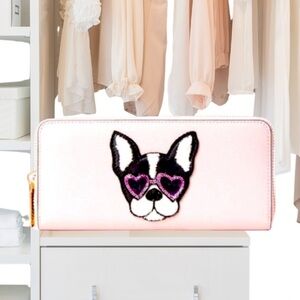 Kate Spade New York Dog Sylvia Francois Slim Pink Continental Wallet